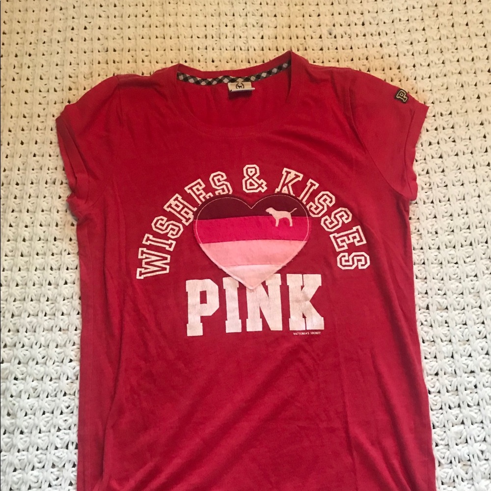 Pink red T-shirt